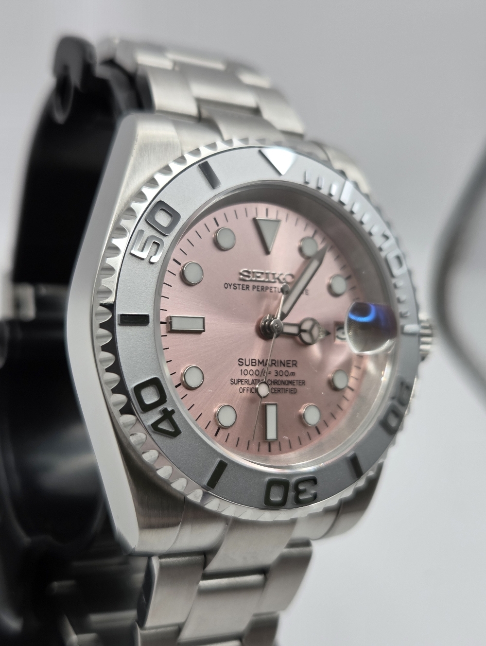 New Custom 40mm SeikoMod Automatic Watch Dive Watch - Picture 3 of 7